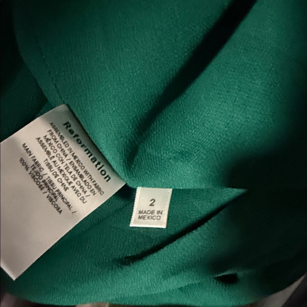 Reformation Green Women's Dress - Picture 6 of 6